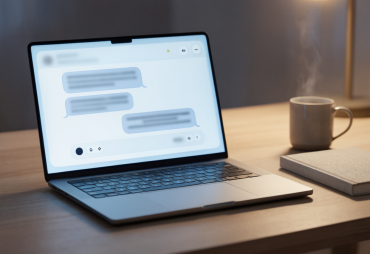 Desk scene representing AI search and chat assistant visibility