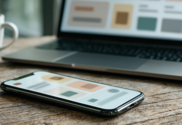 Smartphone and laptop scene representing mobile-first online shopping